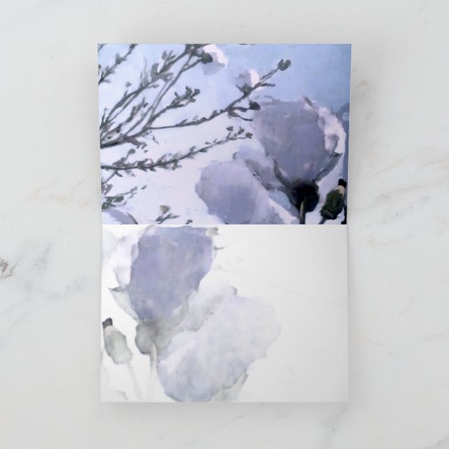 Snövallmossor Inlägg Veckad Kort (Inuti)