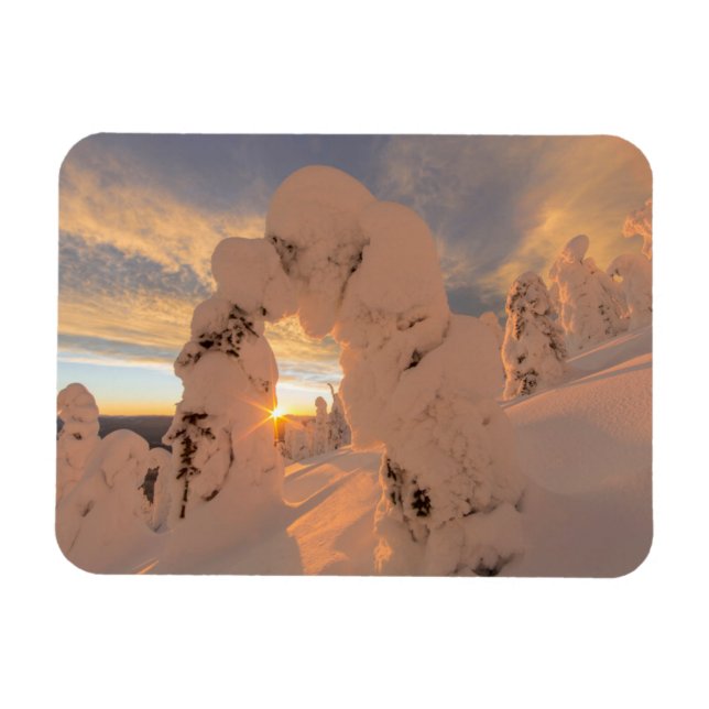Snövålnader i Whitefish Range Magnet (Horisontell)