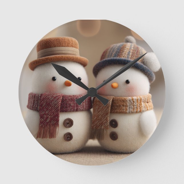 Snövit Förtrollad Sagodesign – Magisk Rund Klocka (Framsida)