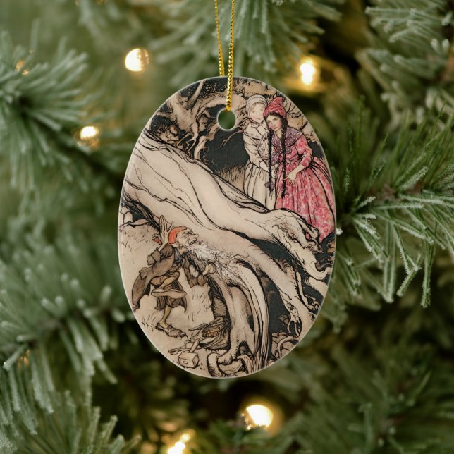 Snövit och Rosaröd av Arthur Rackham Julgransprydnad Keramik (Träd)