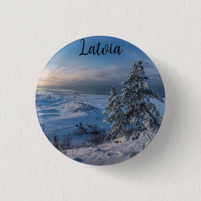 Snövvintern Östersjön kusten Knapp (Framsida)