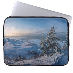 Snövvintern Östersjön kusten Laptop Fodral