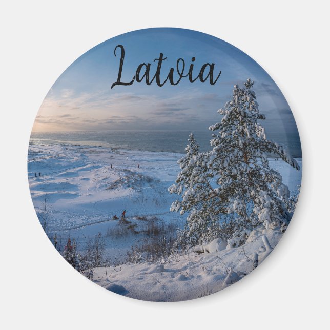 Snövvintern Östersjön kusten Magnet (Framsidan)