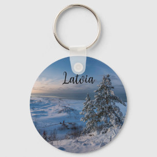 Snövvintern Östersjön kusten Nyckelring