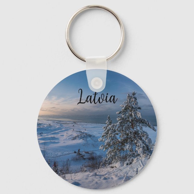 Snövvintern Östersjön kusten Nyckelring (Framsida)