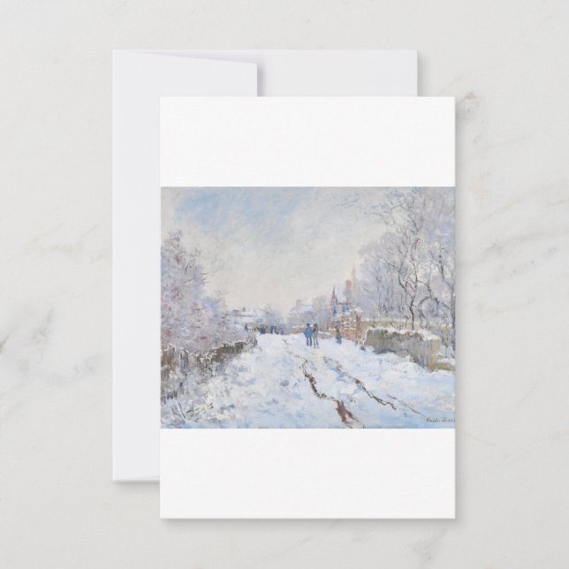 Snow at Argenteuil by Claude Monet Tack Kort (Framsida)
