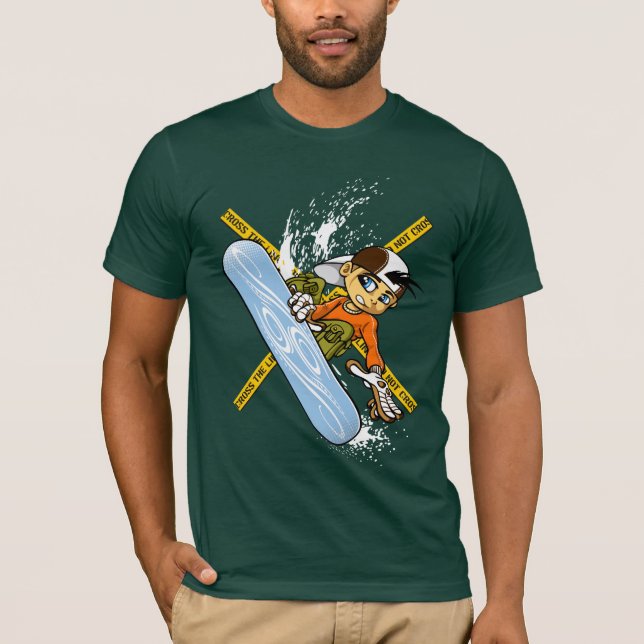 Snow boy jumping tee shirt (Framsida)
