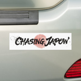 Snow Brush Art - Chasing Japow Bildekal