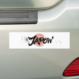 Snow Brush Art - Japow Enkel logotyp Bildekal