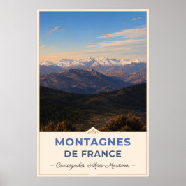 Snow-Capped Peaks of the French Alps Poster