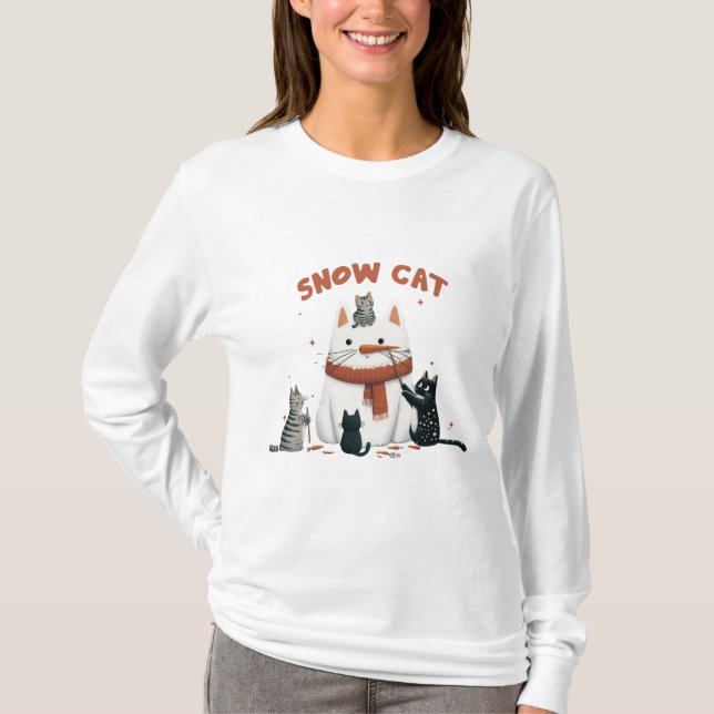 Snow Cat T Shirt (Framsida)
