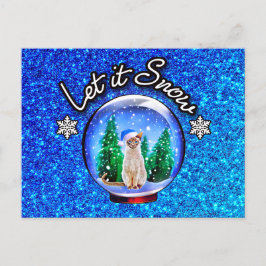 SNOW CAT XMAS Tack/Gruß/INVITATION - TOM Vykort