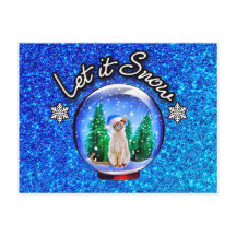 SNOW CAT XMAS Tack/Gruß/INVITATION - TOM