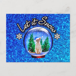 SNOW CAT XMAS Tack/Gruß/INVITATION - TOM Vykort