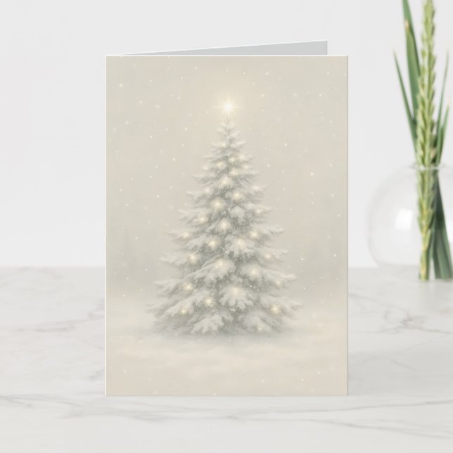 Snow Covered Christmas Card Helgkort (Framsida)