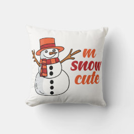 Snow Cute Throw Pillow Kudde