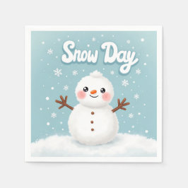 Snow Day Snowman Winter Napkin Pappersservett