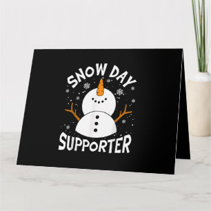 Snow Day-stöd Snowflake Rolig Jul-lärare Kort