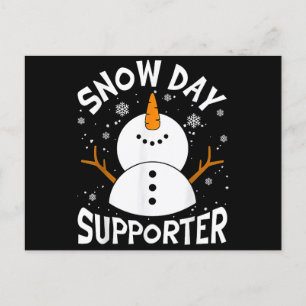 Snow Day Supporter Snöflinga Rolig Jul Lärarpresen Helg Vykort