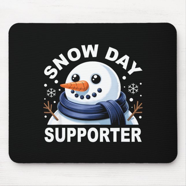 Snow Day Suprter Fun Snowman Design For Winter Lov Musmatta (Framsidan)