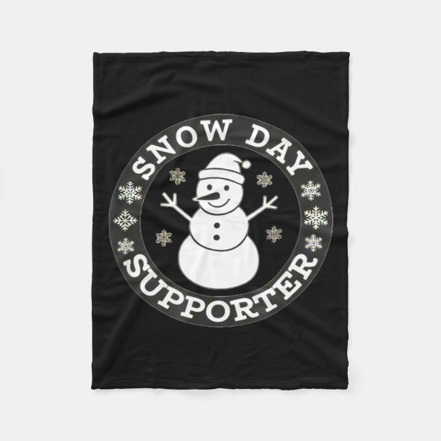 Snow Day Suprter Fun Winter Snowflake Teacher Stud Fleecefilt (Framsidan)