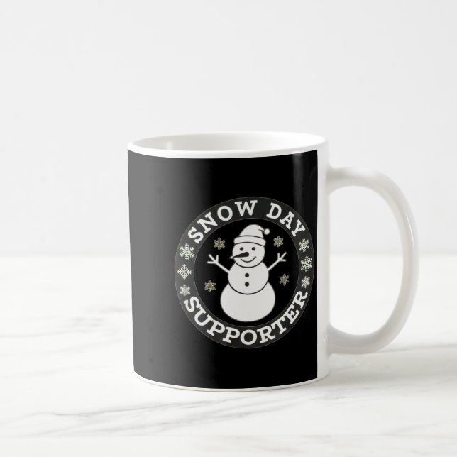 Snow Day Suprter Fun Winter Snowflake Teacher Stud Kaffemugg (Höger)