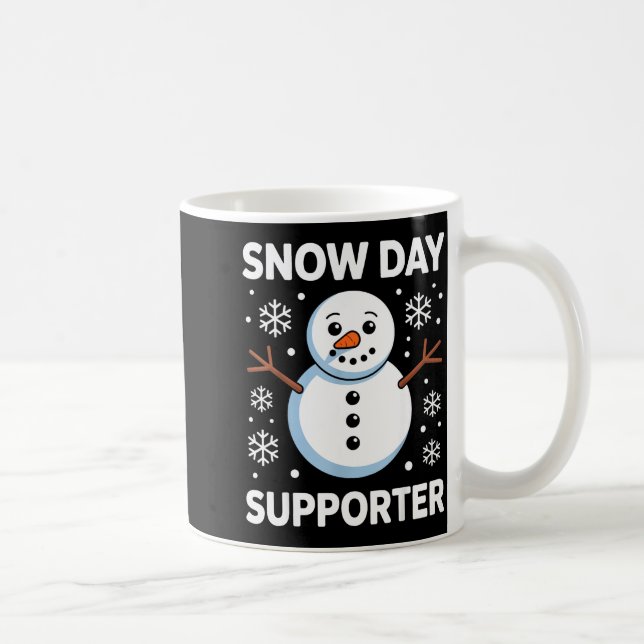 Snow Day Suprter Snow Snowflake Snowman Winter Tea Kaffemugg (Höger)