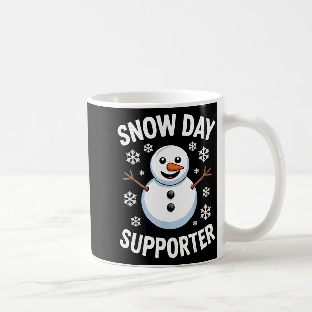 Snow Day Suprter Snow Snowflake Snowman Winter Tea Kaffemugg (Höger)