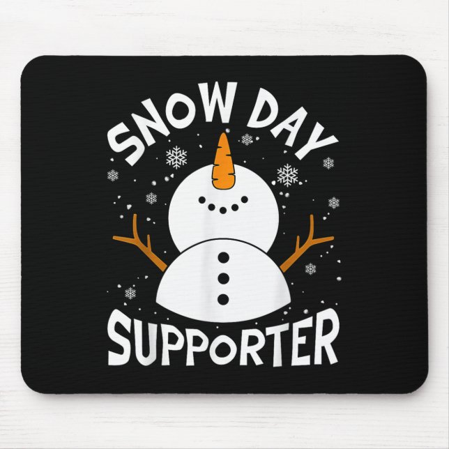 Snow Day Suprter Snowflake Funny Teacher Christmas Musmatta (Framsidan)