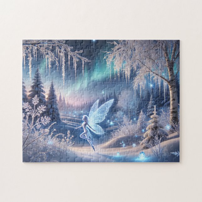 Snow Fairy Icy Winter Wonderland Pussel (Horisontell)