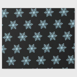Snow Flake Wrapping Paper On Black Backing Presentpapper