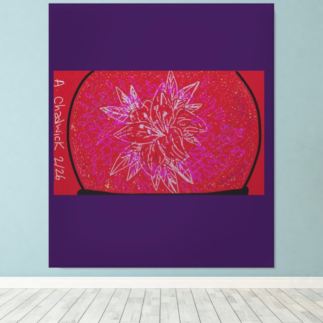 Snow Globe Beauty  Canvastryck (Insitu (trägolv))