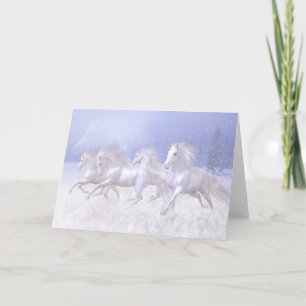Snow Horses Card Kort