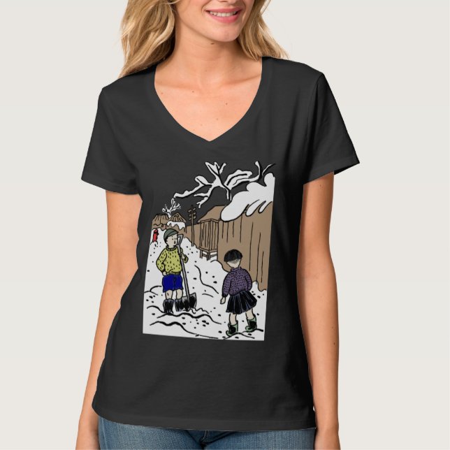 Snow in Japan T Shirt (Framsida)