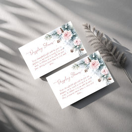 Snow in love winter bridal shower display shower tilläggskort
