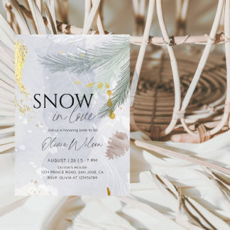 Snow in Love Winter Bridal Shower - Elegant Frost Inbjudningar