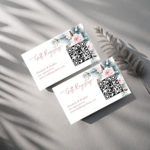 Snow in love winter bridal shower qr gift registry