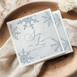 Snow In Love Winter Wonderland Bridal Shower Pappersservett