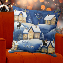 Snow Landscape Cute Winter Cat