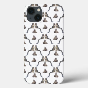 Snow Leopard Frenzy iPad Mini-fodral (välj färg)