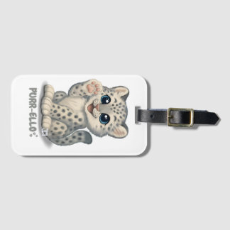 Snow leopard - Purr-ello Bagagebricka