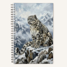 Snow Leopard Totem Journal – Wildlife konstnärligt