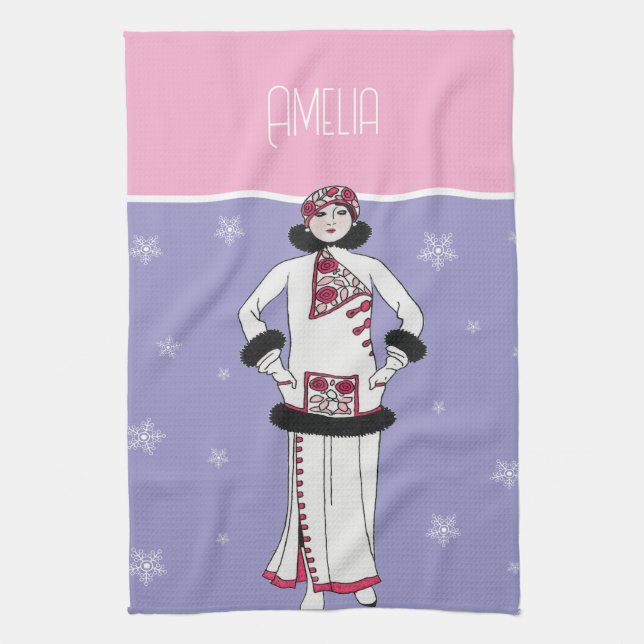 Snow Queen Personalized Kökshandduk (Vertikal)