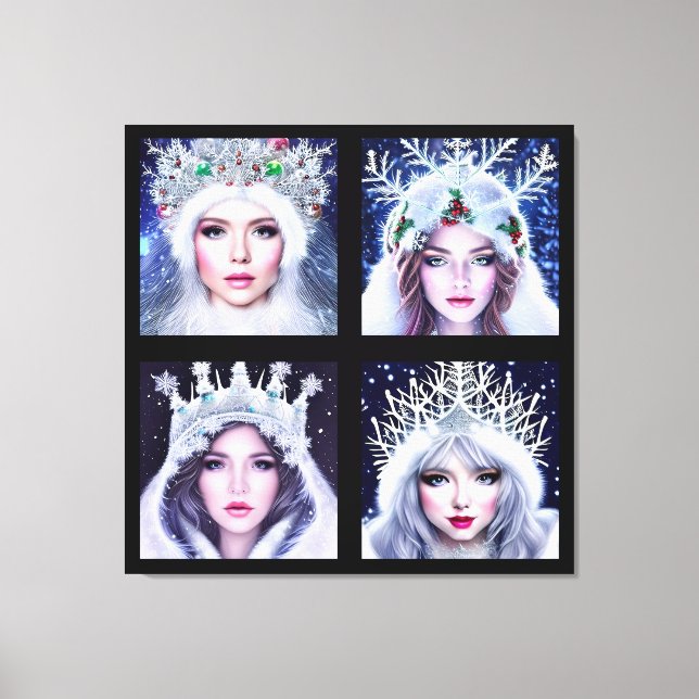 Snow Queens Winter Wonderland Wall Art Set Canvastryck (Framsida)