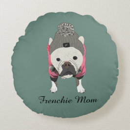 Snow ready, French Bulldog Rund Kudde