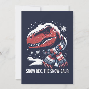 Snow Rex, The Snow-Saur T-Rex Dinosaur Julkort