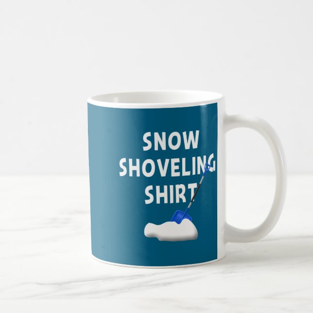 Snow Shoveling Shirt Snow Clearing Funny Winter Sn Kaffemugg (Höger)