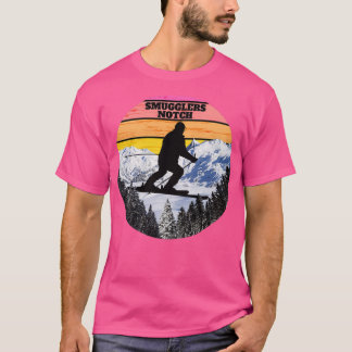 Snow Ski Smugglers Notch Skiing Fields Vermont Ame T Shirt