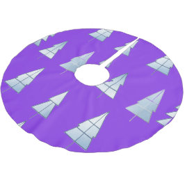 Snow Trees Elegant Winter Julgransmatta Borstad Polyester