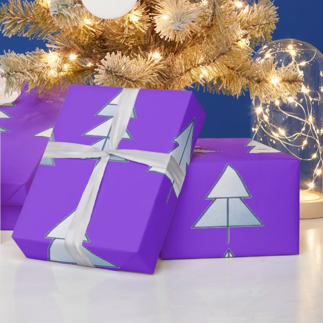 Snow Trees Elegant Winter Presentpapper (Helgdagar)